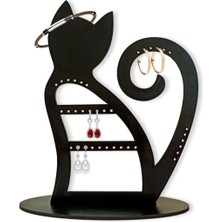 About The Perfect Kedili Siyah Takı ve Küpe Standı, Şık ve Fonksiyonel Dekorasyon Ürünü