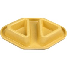 Ikili Bambu Mama ve Su Kabı, 230 Ml, Canlı Turuncu Renkli, Şık ve Kullanışlı