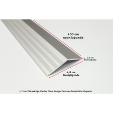 Gri Renk Alüminyum Kapı Eşik Seviyeli Profili 100 cm