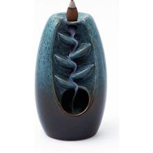 Mavi Seramik Şelale Tütsülük / Blue Ceramic Waterfall Backflow Incense Burner