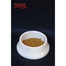 Beyaz Gerçek Mermer Kedi ve Köpek Mamalık ve Su Kabı