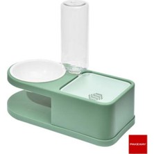 Yeşil Kare ve Yuvarlak Mama ve Su Kabı, Şık ve Kullanışlı Tasarım