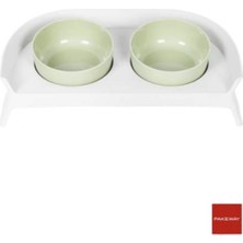 Yeşil Seramik Mama ve Su Kabı, Modern ve Şık Tasarım, Sağlıklı Kullanım