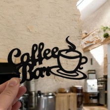 Şık Siyah Kahve Köşesi Dekoratif Panosu - Mutfak Süsü