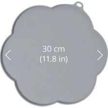 Çiçek Şekilli Su Pınarı Altlığı, Gri, Şık ve Dayanıklı Tasarım