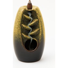 HYGE Sarı Seramik Şelale Tütsülük / Yellow Ceramic Waterfall Backflow Incense Burner