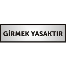 Gümüş Renkli Alüminyum Kapı Levhası, Yönlendirme, Dekoratif ve Dayanıklı
