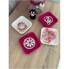 About The Perfect 4 Parça Takı Organizer Seti Beyaz ve Pembe, Şık ve Kullanışlı Takı Düzenleyici