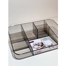 About The Perfect 8 Bölmeli Çok Amaçlı Makyaj ve Takı Organizeri, Antrasit Gri