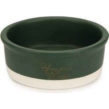 Seramik Köpek Mama ve Su Kabı, Mat Yeşil, 13CM, 160ML, Şık ve Kullanışlı Tasarım