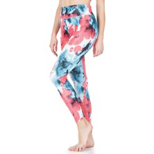 Derya Kurşun Desenli Yüksek Bel Kadın Tayt 0606