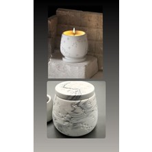 Mumbox Yıldızlı Kapaklı Beton Bardakta Mum
