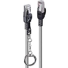 Cat. 6A S/ftp Güvenlik Için Kilitlenebilir Patch Kablo, 500MHZ, Gri Renk, 0.5m<br>
cat. 6A S/ftp Security Cable 0.5m, RJ45, M/m Secure Locking Cable, 500MHZ, Grey<br>
0.5m CAT.6A S/ftp Lszh Network Cable, Grey, RJ45, M/m, 500MHZ, Copper<br&amp;