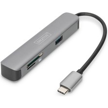 Digitus USB Tip C Docking Station, 5 Port  (Usb-C™ Dock, 5 Port)<br>
1 x HDMI Port (Uhd Çözünürlük, 4k/30 Hz) <br>
1 x Usb-C™ Port (Notebook Bağlamak Için)<br>
2 x USB 3.0 Port<br>
2 x Kart Okuyucu (Sd/microsd)<br>
alüminyum&amp;