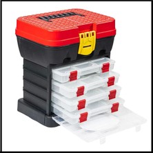 4 Çekmeceli Tabureli Balıkçı Takım Çantası, Pratik ve Şık Saklama Çözümü