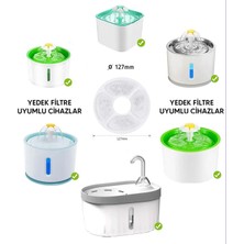 Kedi ve Köpek Su Pınarı Için 4 Adet Aktif Karbon Yedek Filtre Seti