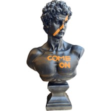 Çok Renkli Davut Büst Heykel Biblö HK103-58, Dekoratif ve Şık Tasarım