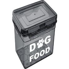 Füme Renkli 9 Lt Köpek Maması Saklama Kabı, Sızdırmaz, Contalı, Silikonlu, Vakumlu