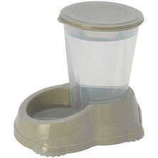 Gri 1.5 Lt Kedi ve Köpek Hazneli Su Kabı, Sağlıklı ve Şık Tasarım