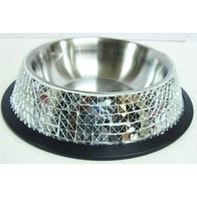 Işıltılı Mama Kabı 16 Oz Ø20,5 cm Gri, Şık ve Kullanışlı Evcil Hayvan Ürünü
