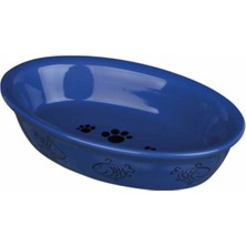 Kedi Seramik Mama ve Su Kabı 0,2lt, 15CMX10CM, Kırmızı Renkli