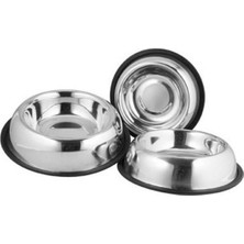 Oval Çelik Mama Kabı 16 Oz, Renkli, Ø15,5 Cm, Dayanıklı ve Şık Tasarım