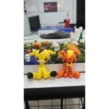 Iki Parça Zürafa ve Kaplan Minyatür Teraryum Süsleri Seti