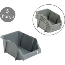 Depo Raf Düzenleyici Parça Saklama Kutusu 5'li 370X220X155 mm