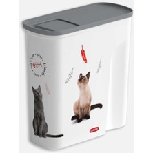 Şık ve Kullanışlı Kedi Mama Saklama Kabı, Hijyenik ve Pratik Kullanım Sağlar
