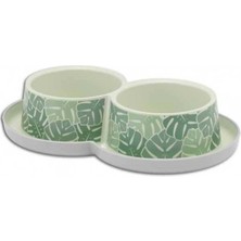 Çok Renkli Kedi Mama ve Su Kabı Seti 2X350 ml