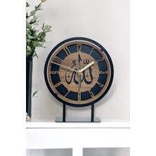 About The Perfect Şık 22X27 cm Metal Sarkaçlı Dekoratif Masa Saati, Siyah Renkli Tasarım