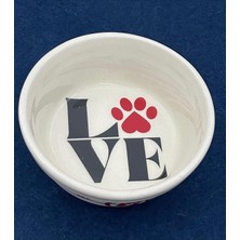 Seramik Mama ve Su Kabı, 250 Ml, Bej, 12 cm Çap, Pratik ve Şık Kullanım.