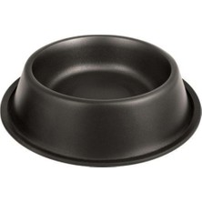 Düz Siyah Çelik Mama Kabı 96 Oz, Dayanıklı ve Şık Tasarım