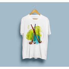 Oversize Hockey Stick Tasarım Unisex T-Shirt