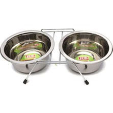16 Oz. Tel Ayaklı Çelik Mama Kabı, Dayanıklı ve Şık Tasarım