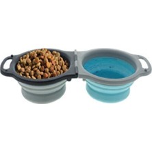 Katlanabilir Mavi Evcil Hayvan Çift Kase, Pratik ve Şık Tasarım