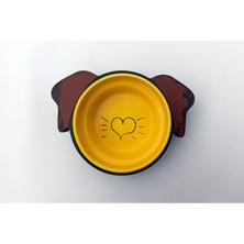 Sarı Köpek Mama ve Su Kabı, Şık ve Kullanışlı Pet Aksesuarı