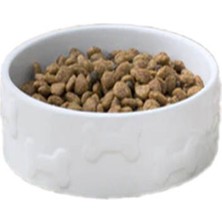 22 cm Porselen Mama ve Su Kabı Beyaz, Sağlıklı ve Şık Kedi Köpek Eşyası