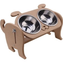 Doğal Ahşap Köpek Mamalık, 200ML, Şık ve Kullanışlı Tasarım