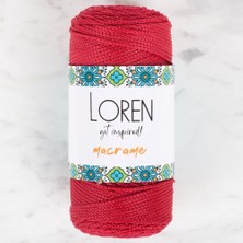 Loren Macrame Koyu Kırmızı El Örgü Ipi - Rm 0105 - 34345