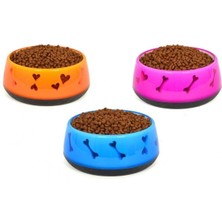 Sarı Akışkan Akrilik Mama Kabı, Dayanıklı ve Şık, 900 Ml, Büyük Boy