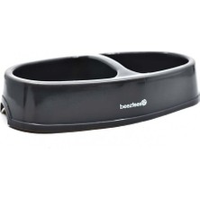 Şık ve Dayanıklı Köpek Yemek Kabı, 2'li, 0.4l, Antrasit Renk