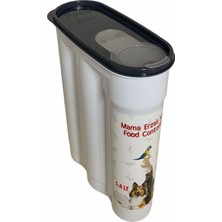 Geniş Kapasiteli Kedi ve Köpek Mama Saklama Kabı, 5800ML, Gri