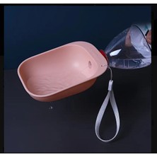 Pembe Taşınabilir Evcil Hayvan Su Kabı, Dayanıklı ve Ergonomik Tasarım