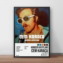 Orenda Art Cem Karaca Konser Kayıtları 1. Albüm Spotify Çerçeveli Poster Tablo