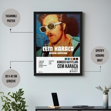 Orenda Art Cem Karaca Konser Kayıtları 1. Albüm Spotify Çerçeveli Poster Tablo