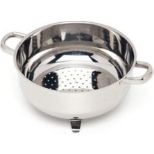 Kırmızı Ayaklı Paslanmaz Makarnalık Süzgeç, Şık ve Kullanışlı Tasarım