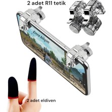 R11 Mobil Oyun Kontrolörleri Telefon Tetikleyicileri Yükseltme Sürümü Mobil Oyun Tetikleyici Çekim Hassas Denetleyici Joystick Düğmeleri 2 adet