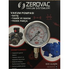 Ø52 mm Alttan Bağlantılı, Gliserinli, 0-25 Bar Ölçüm Manometresi