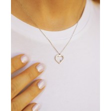 G&A Jewels Pırlantalı 14 Ayar Altın Kalp Kolye